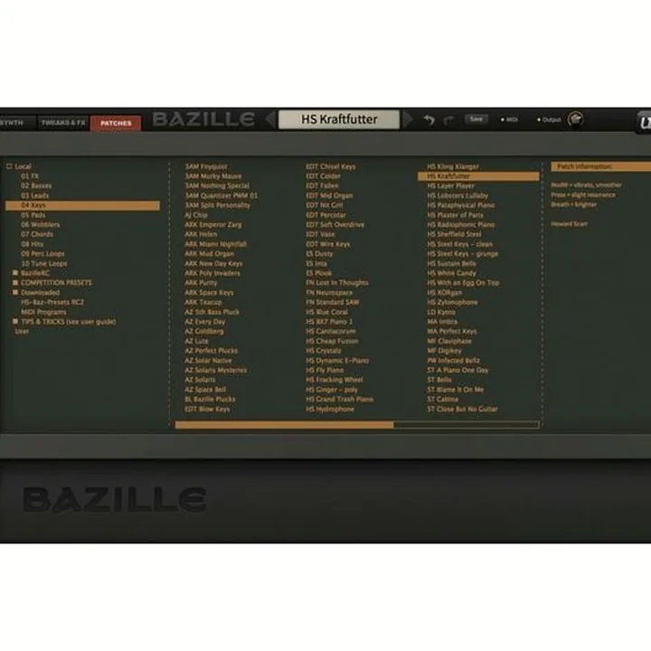 Avis & Test : u-he Bazille