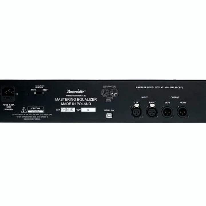 Bettermaker Mastering Equalizer Avis & Test