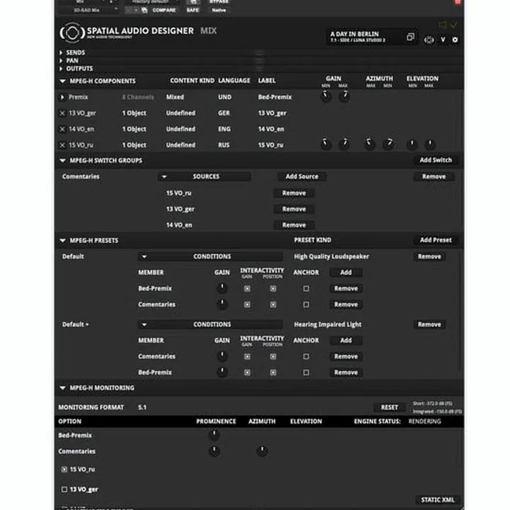 New Audio Technology Spatial Audio Designer – Prod+ , Test & Avis