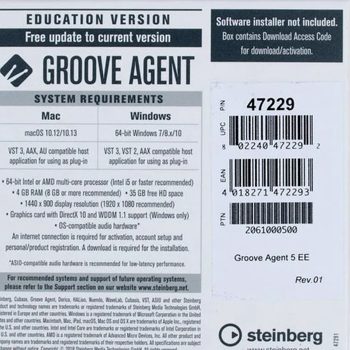 Steinberg Groove Agent 5 EDU : Avis, Test & Comparatif